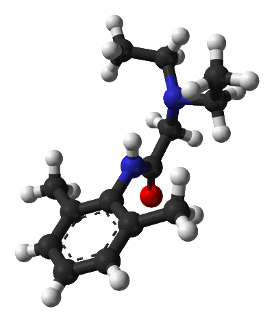 800px Lidocaine from xtal 3D balls