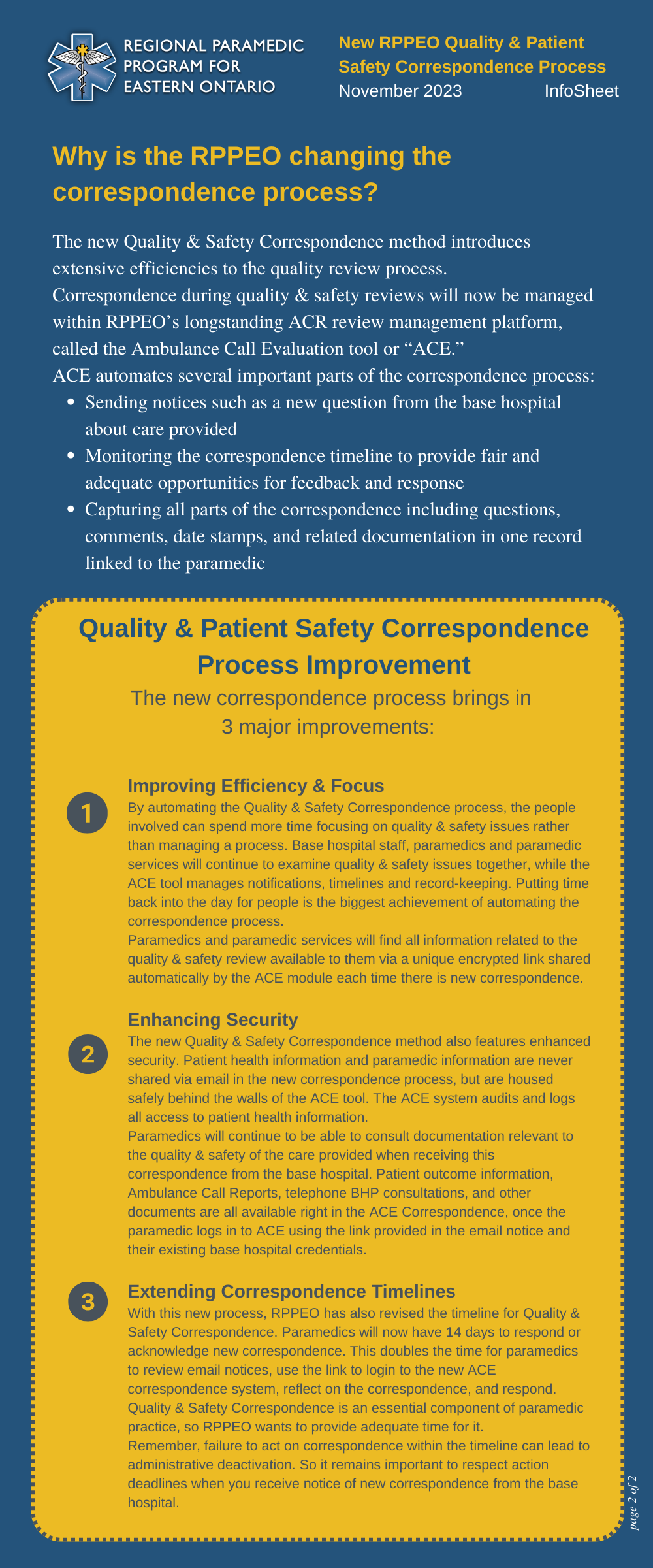 New QPS Correspondence Process InfoSheet 2