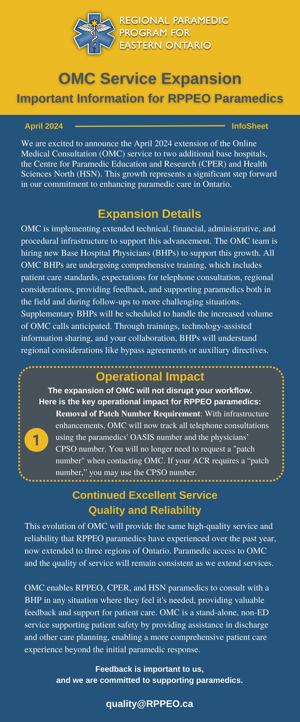 OMC Evolves Infosheet 202404